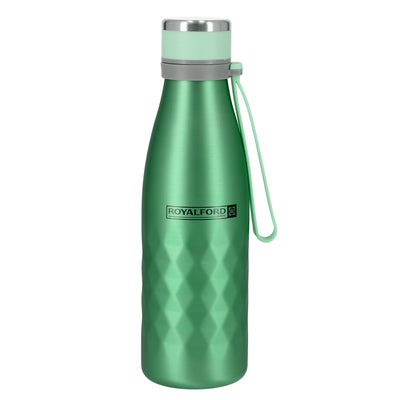 Royalford RF9670 550ml Vacuum Bottle | Stainless Steel Hot & Cold Insulated Water Bottle | Leak-Resistant | Elegant Appearance | Perfect for Travel, Work & Everyday Use