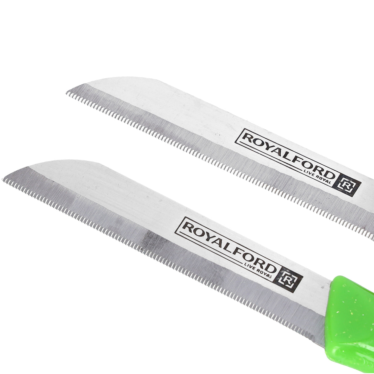 Royalford RF9686 2 Pcs Fruit Knife Set | Stainless Steel Blades | Sharp Fruit & Vegetable Knives | Ergonomic Polypropylene Handles for Daily Kitchen Cutting Tasks