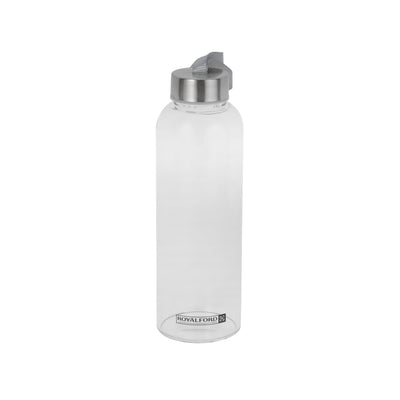 Royalford RF9694 Borosilicate Glass Bottle 500ml | Neoprene Sleeve | Leakproof Reusable Water Bottle for Office, Gym & Travel | Daily Hydration & Healthy Living