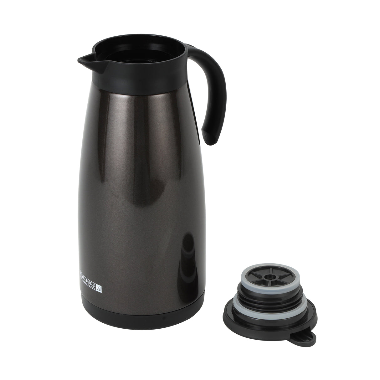 Royalford RF9701 Double Wall Stainless Steel Coffee Pot | 1500ml Capacity  | Hot & Cool Insulation | 304 Stainless Steel Inner Pot and Ergonomic Easy Pour Handle