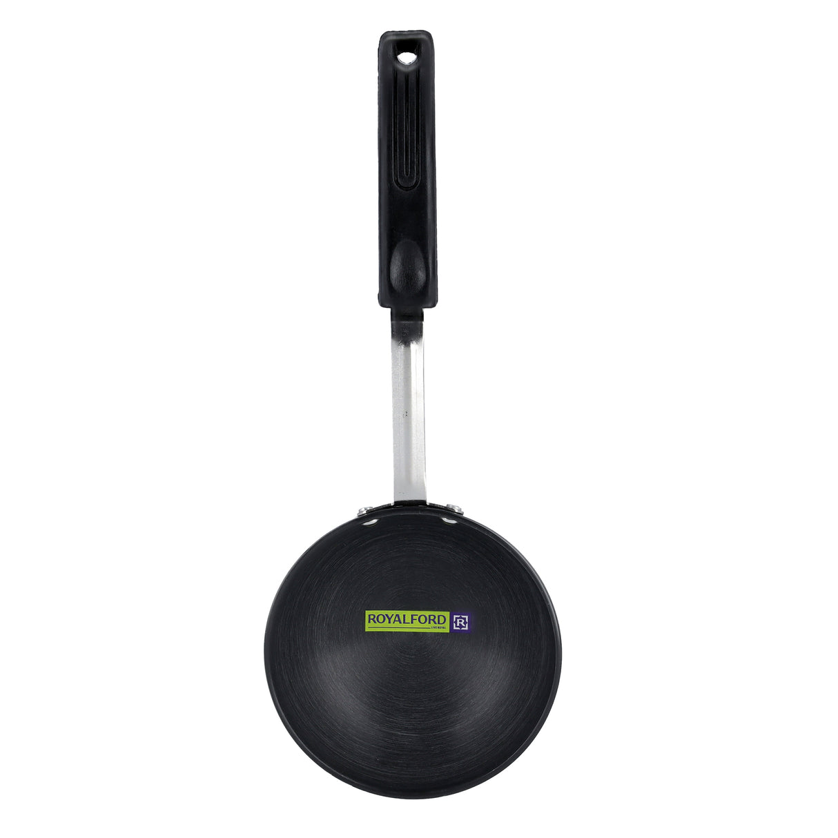 Royalford RF9706 11cm Hard Anodized Vagaria | Non-Stick Aluminium Tadka Pan | PFOA-Free Coating | Ergonomic Handle | Metal Spoon Friendly & Durable Kitchen Essential