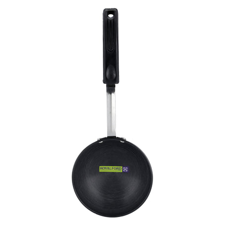 Royalford RF9706 11cm Hard Anodized Vagaria | Non-Stick Aluminium Tadka Pan | PFOA-Free Coating | Ergonomic Handle | Metal Spoon Friendly & Durable Kitchen Essential