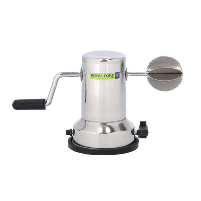 Royalford RF9709 Coconut Scraper |  Stainless Steel Blades |  Manual Coconut Grater with Strong Vacuum Base |  Ergonomic Handle | Rust Proof Durable Kitchen Tool