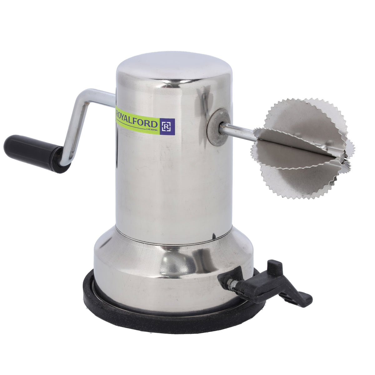 Rust Proof Scraper Royalford RF9709 Coconut Scraper | Stainless Steel Blades – Geepas