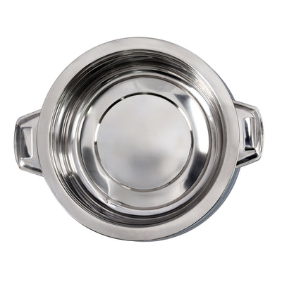 Royalford RF9717 Classic Belly 2500ml Double Wall Stainless Steel Hot Pot | Premium Insulated Food Warmer | Extra-deep body | Firm twist-lock lid | Heavy-duty rivets