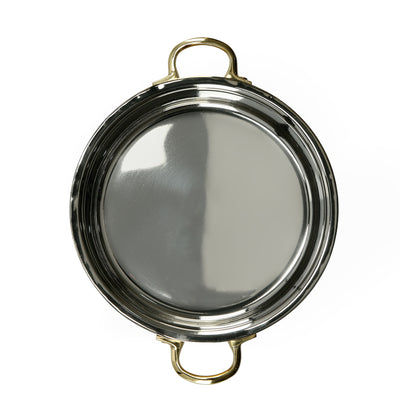Royalford RF9722 Monarch 4.0L Dome Hot Pot | Hammered Gold-Finish Stainless Steel Body | dome-shaped lid | Strong side handles | Perfect for home dining & parties