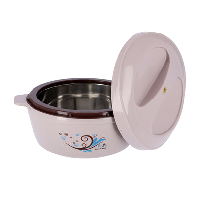 Royalford RF9725 Deluxe Insulated Casserole 2500ml | Super PU Food Warmer | Premium Stainless Steel Inner Casing | Firm Twist Lock Lid | Extra-Deep Construction
