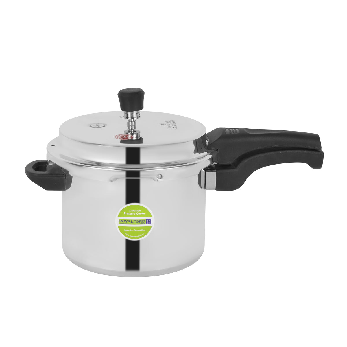 RoyalFord RF9751 5L Aluminium Pressure Cooker |Induction Compatible Heavy Duty Cooker|  Durable Aluminium Construction |Heavy-Duty Design  | 2 Year Warranty | Easy to Use
