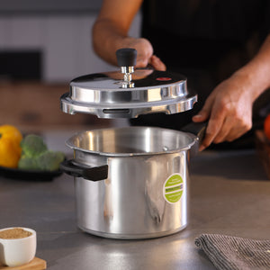 RoyalFord RF9751 5L Aluminium Pressure Cooker |Induction Compatible Heavy Duty Cooker|  Durable Aluminium Construction |Heavy-Duty Design  | 2 Year Warranty | Easy to Use
