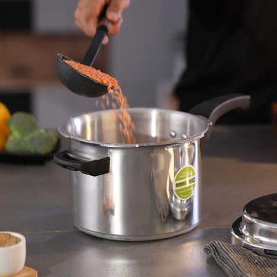 RoyalFord RF9751 5L Aluminium Pressure Cooker |Induction Compatible Heavy Duty Cooker|  Durable Aluminium Construction |Heavy-Duty Design  | 2 Year Warranty | Easy to Use