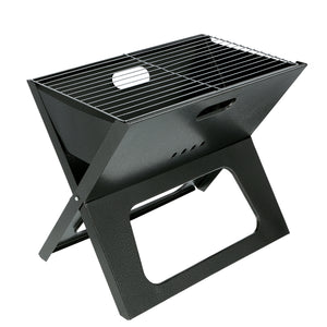 Royalford RF9764 Portable Foldable BBQ Grill | Lockable Grate for Camping & Outdoor Cooking | Lightweight Iron Barbecue | Space-Saving Design | Easy to Clean & Store
