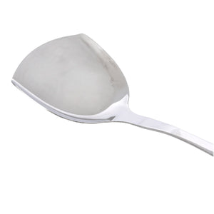 Royalford RF9774 Stainless Steel Turner | Wooden Finish Polymer Handle for Flipping & Cooking | Durable | Ergonomic| Rust-Resistant & Dishwasher Safe Kitchen Turner