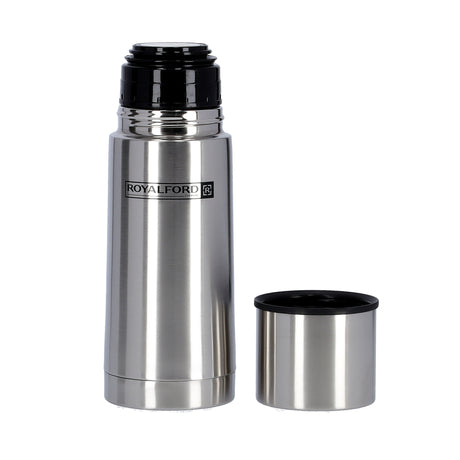 Royalford RF9779 Vacuum Bottle 350ml | Stainless Steel Double Wall Insulated Hot & Cold Flask | Leak Proof  | 304 Food Grade Inner Lining for Travel, Office & Daily Use