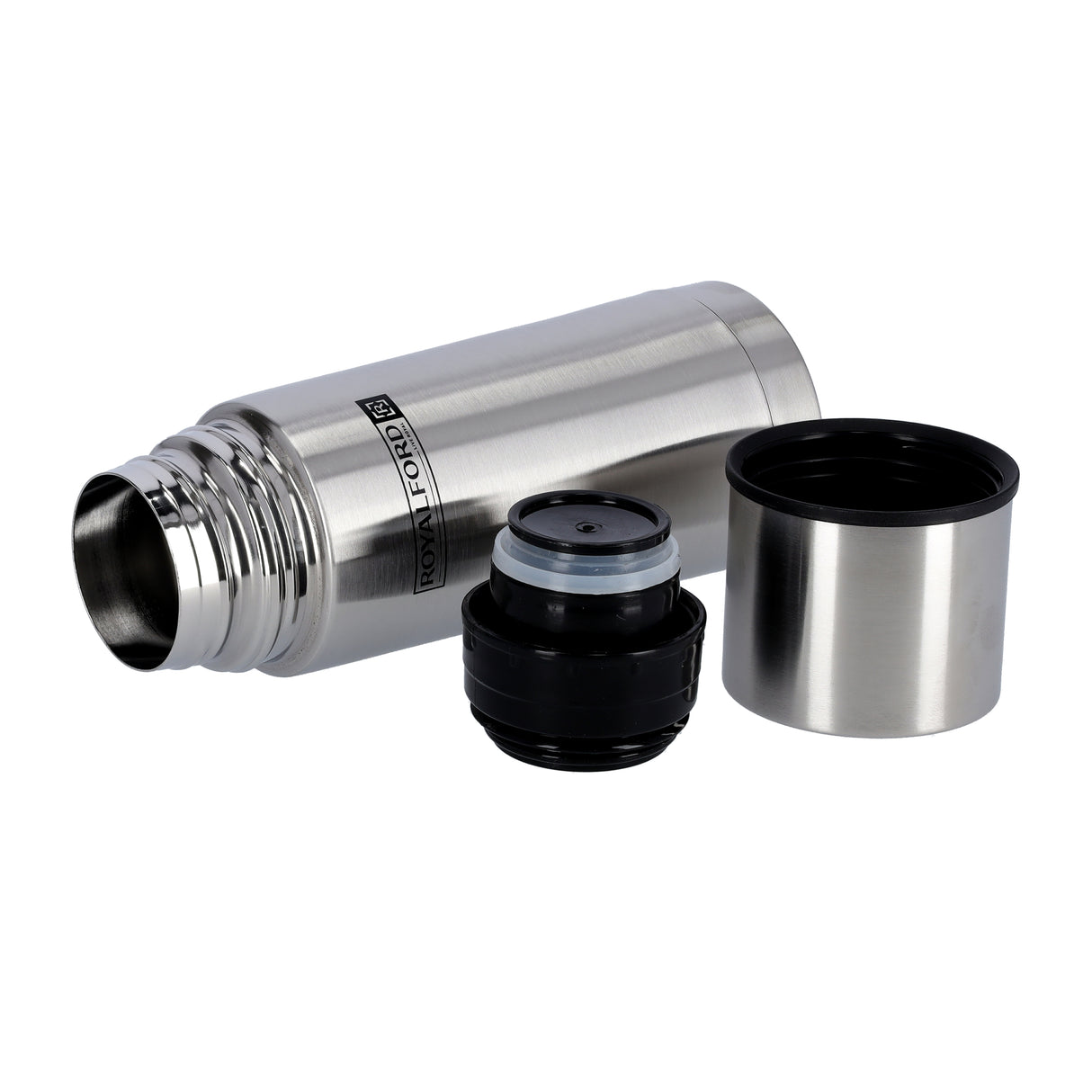 Royalford RF9779 Vacuum Bottle 350ml | Stainless Steel Double Wall Insulated Hot & Cold Flask | Leak Proof  | 304 Food Grade Inner Lining for Travel, Office & Daily Use