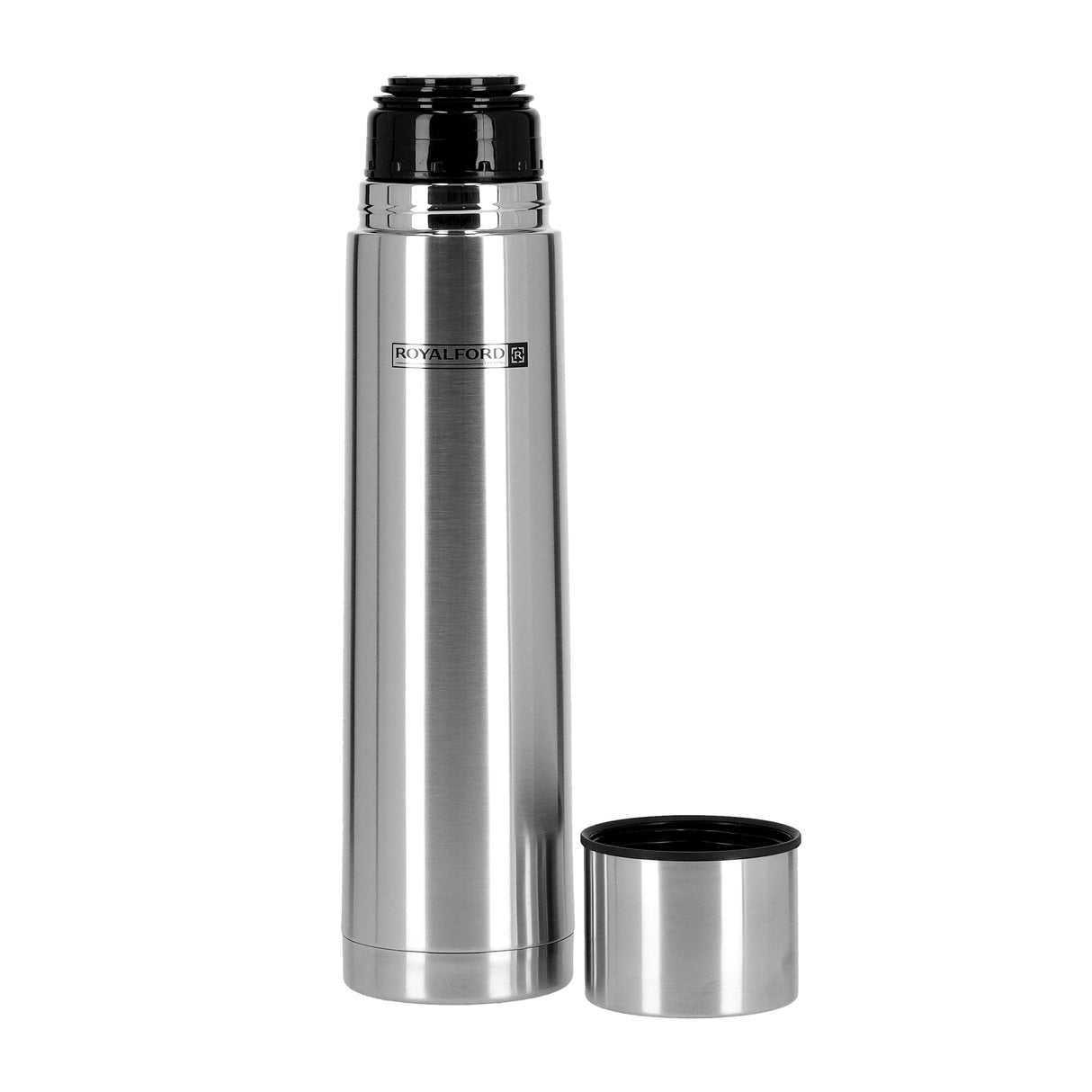 Royalford RF9781 Vacuum Bottle 750ml | Stainless Steel Double Wall Insulated Water Bottle |  304 Stainless Steel Inner Pot | Keeps Drinks Hot & Cold for Long Hours