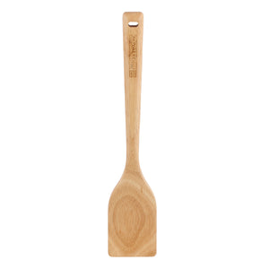 Royalford RF9792 Rubber Wood Turner | Ergonomic Wooden Spatula for Non Stick Cookware | Dishwasher Safe | Natural Wood Kitchen Tool for Daily Use and Home Cooking