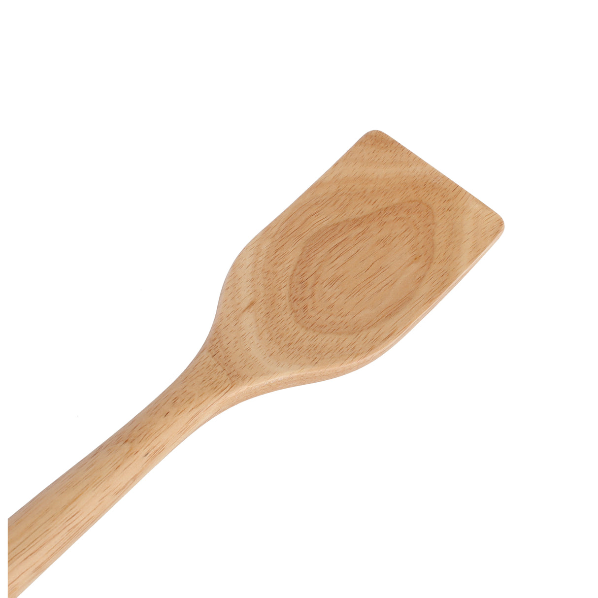 Royalford RF9792 Rubber Wood Turner | Ergonomic Wooden Spatula for Non Stick Cookware | Dishwasher Safe | Natural Wood Kitchen Tool for Daily Use and Home Cooking
