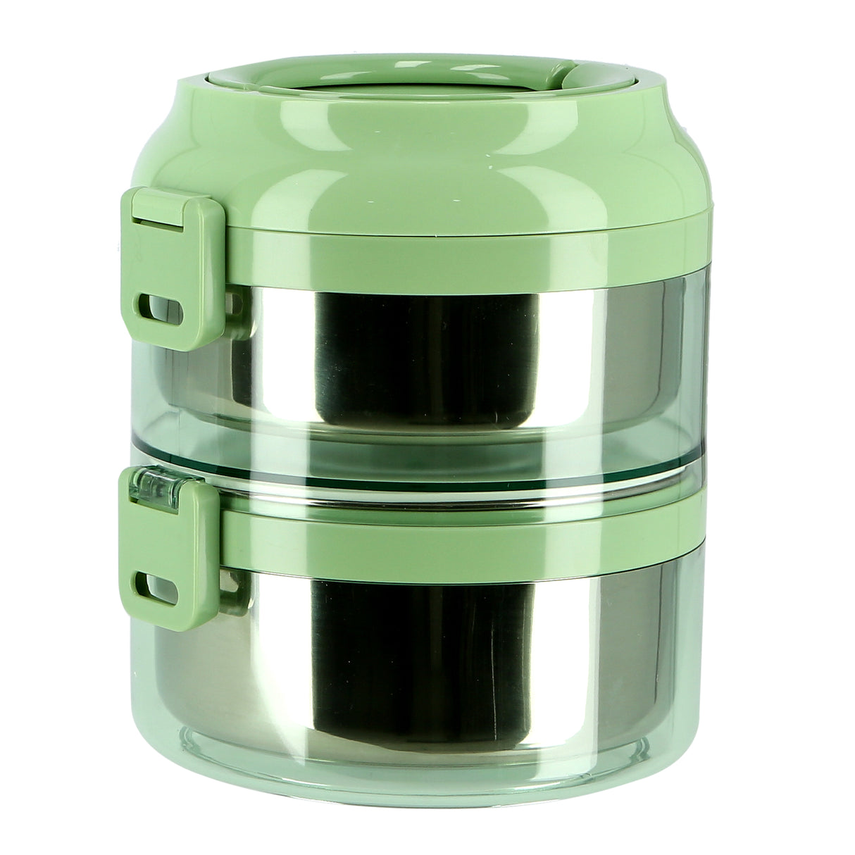 Royalford RF9795 2-Layer Lunch Box 1.6L | Leak-Proof | BPA-Free Food Container with Stainless Steel Inner | Easy Lock System | Portable for School, Office & Travel