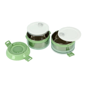 Royalford RF9795 2-Layer Lunch Box 1.6L | Leak-Proof | BPA-Free Food Container with Stainless Steel Inner | Easy Lock System | Portable for School, Office & Travel