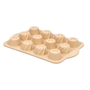 Royalford RF9800 12 Cups Silicone Muffin Pan with Steel Frame | BPA-Free Non-Stick Bakeware  | Reinforced steel frame | Flexible non-stick surface | Durable design