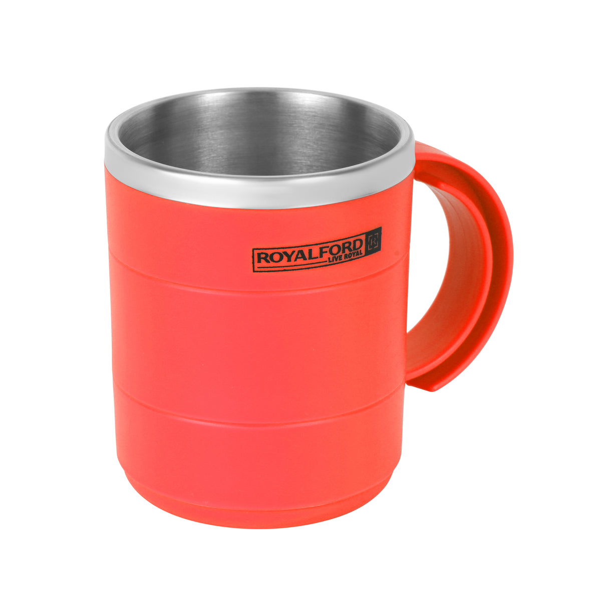 Royalford RF9815 Double Wall Stainless Steel Travel Mug 420ml | BPA Free Insulated Mug | Ergonomic Handle for Hot & Cold Drinks| Office, Travel and Daily Use Coffee Cup