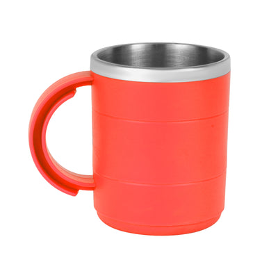Royalford RF9815 Double Wall Stainless Steel Travel Mug 420ml | BPA Free Insulated Mug | Ergonomic Handle for Hot & Cold Drinks| Office, Travel and Daily Use Coffee Cup