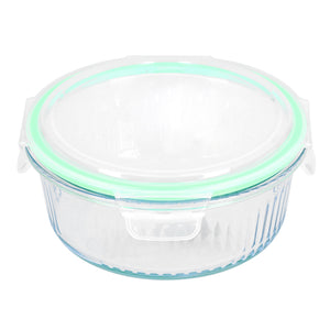 Royalford RF9821 Airtight Borosilicate Glass Food Storage Container 400ml | Leakproof Silicone Seal | Heat Resistant |  Oven Safe Without Lid | Freezer & Dishwasher Safe