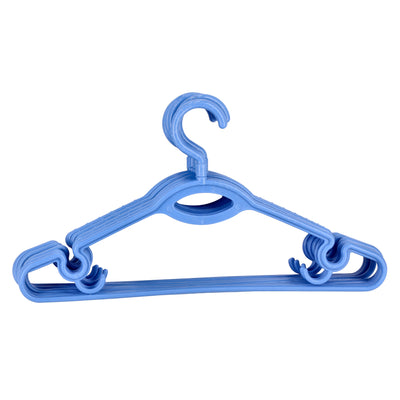 Royalford RF982BL Plastic Clothes Hanger Set | 6 Pcs Durable Lightweight Wardrobe Hangers for Daily Clothing Storage |Space Saving Design |Strong Hooks for secure hanging