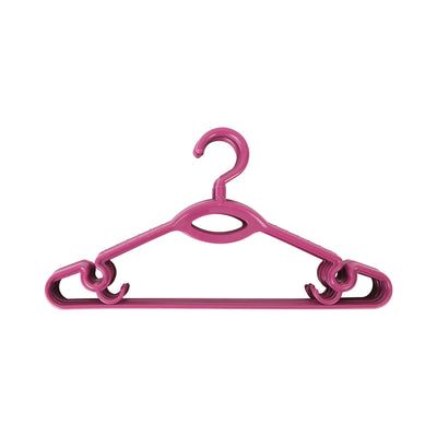 Royalford RF982PN Plastic Clothes Hanger Set | 6 Pcs Durable Lightweight Wardrobe Hangers for Daily Clothing Storage | Space Saving Design & Strong Hooks for Easy Hanging