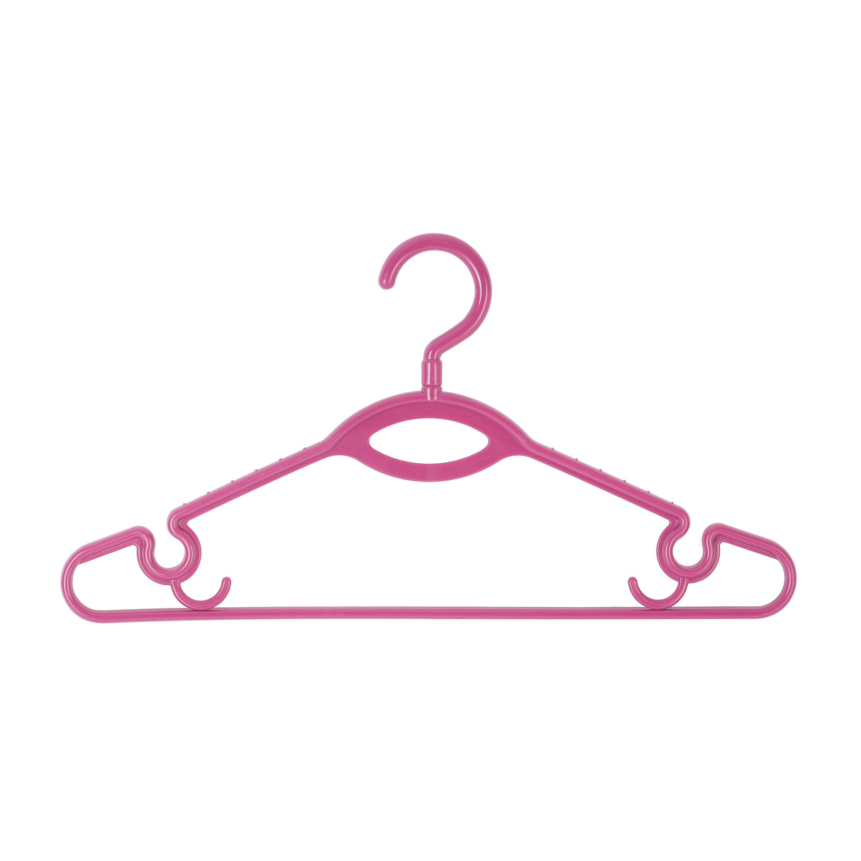 Royalford RF982PN Plastic Clothes Hanger Set | 6 Pcs Durable Lightweight Wardrobe Hangers for Daily Clothing Storage | Space Saving Design & Strong Hooks for Easy Hanging