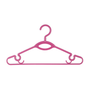 Royalford RF982PN Plastic Clothes Hanger Set | 6 Pcs Durable Lightweight Wardrobe Hangers for Daily Clothing Storage | Space Saving Design & Strong Hooks for Easy Hanging