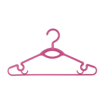 Royalford RF982PN Plastic Clothes Hanger Set | 6 Pcs Durable Lightweight Wardrobe Hangers for Daily Clothing Storage | Space Saving Design & Strong Hooks for Easy Hanging