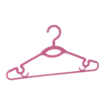 Royalford RF982PN Plastic Clothes Hanger Set | 6 Pcs Durable Lightweight Wardrobe Hangers for Daily Clothing Storage | Space Saving Design & Strong Hooks for Easy Hanging