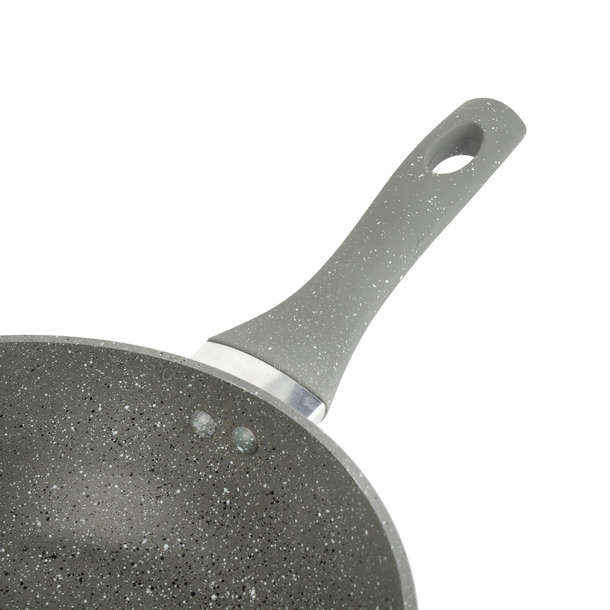 Royalford RF9840 26CM Smart Wok Pan | Durable Marble Coating | Forged Aluminium Body| 3.8MM Induction Bottom & Heat-Resistant Soft-Touch Handle| Multi-Cooktop Compatible