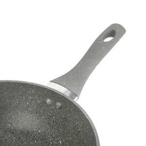 Royalford RF9840 26CM Smart Wok Pan | Durable Marble Coating | Forged Aluminium Body| 3.8MM Induction Bottom & Heat-Resistant Soft-Touch Handle| Multi-Cooktop Compatible