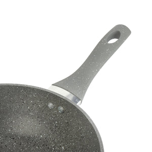 Royalford RF9840BGE 26cm Smart Wokpan | Durable Marble Coating | Forged Aluminium Induction Cookware featuring 3.8mm Thick Base | Soft-Touch Handle | PFOA & PTFE Free