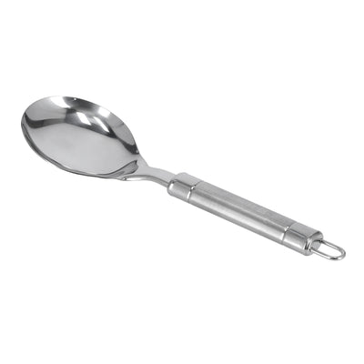 Royalford RF9847 Stainless Steel Rice Spoon | Ergonomic Handle | Durable Rust-Resistant Kitchen Spoon for Serving Rice, Grains, Curries and Everyday Cooking Use
