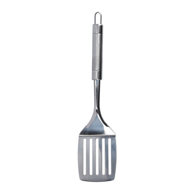 Royalford RF9850 Stainless Steel Slotted Turner | Ergonomic Handle | Durable Heat-Resistant Kitchen Spatula for Frying, Flipping, Draining Oil and Everyday Cooking Use