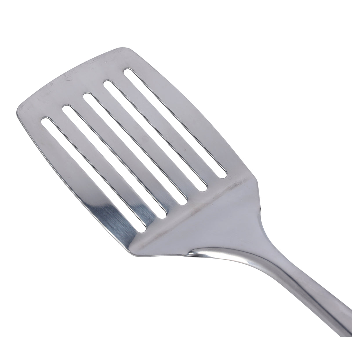 Royalford RF9850 Stainless Steel Slotted Turner | Ergonomic Handle | Durable Heat-Resistant Kitchen Spatula for Frying, Flipping, Draining Oil and Everyday Cooking Use