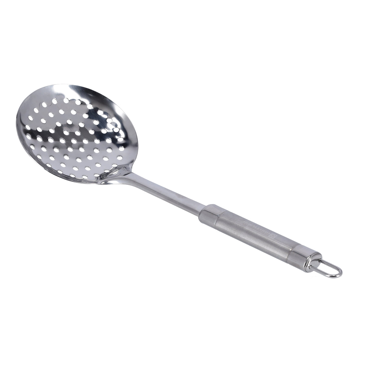 Royalford RF9851 Stainless Steel Skimmer| Durable Kitchen Strainer Spoon with Rust-Resistant Build| Ergonomic Handle Perforated Head for Frying, Straining & Draining Oil