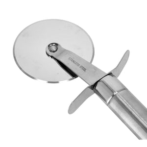 Royalford RF9853 Stainless Steel Pizza Cutter | Ultra-Sharp Pizza Wheel with Ergonomic Handle | Rust-Resistant & Dishwasher Safe Kitchen Tool for Easy Slicing Every Time