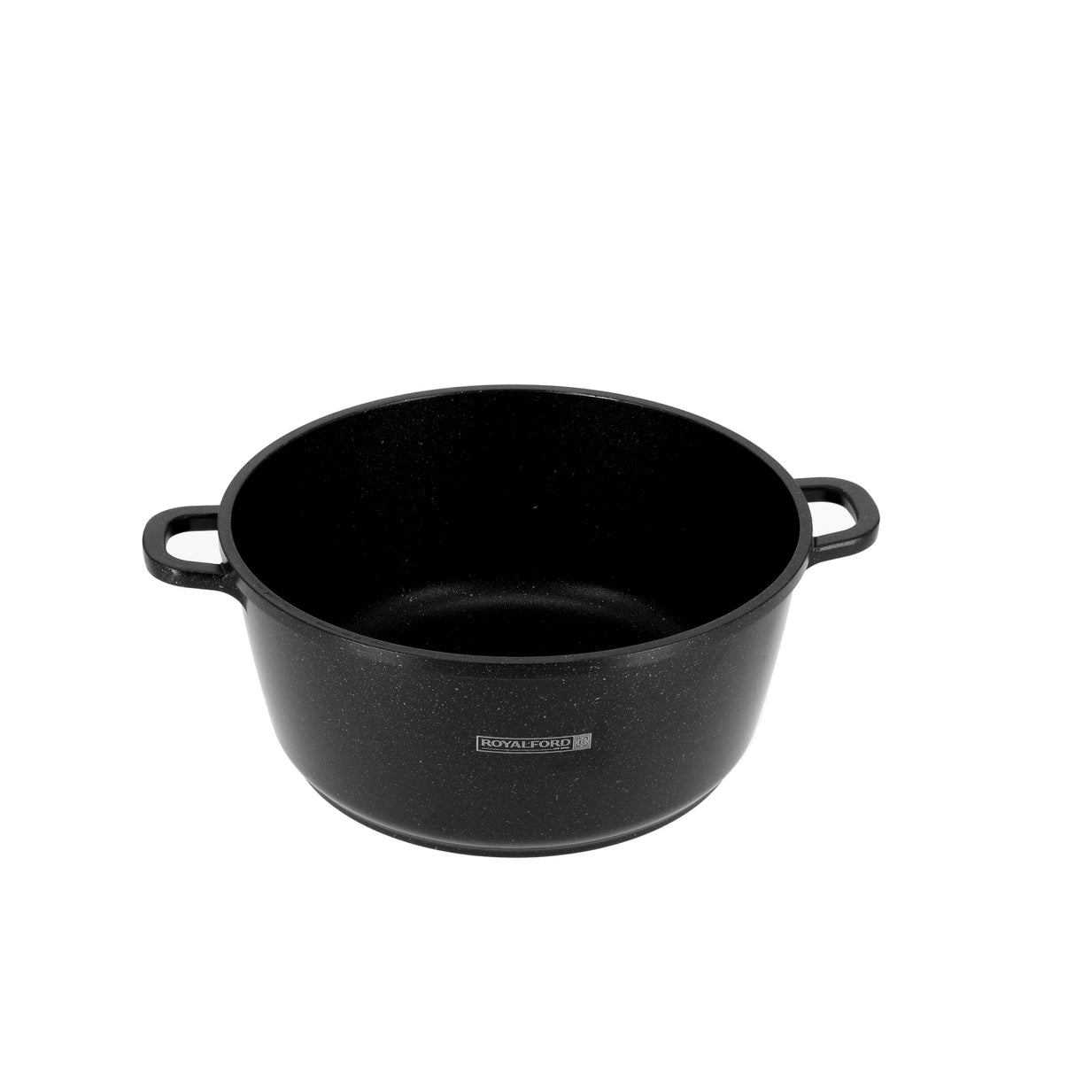 Royalford RF9862 10-Piece Die-Cast Aluminium Casserole Set | Tempered Glass Lids | Granite Coating | Induction Compatible | Heat-resistant ergonomic handles | Durable
