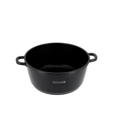Royalford RF9862 10-Piece Die-Cast Aluminium Casserole Set | Tempered Glass Lids | Granite Coating | Induction Compatible | Heat-resistant ergonomic handles | Durable