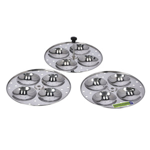Royalford RF9876 Stainless Steel Idly Stand | 3 Racks Makes 12 Soft Idlis | Mini Hole Mechanism| Balanced Heat Flow | Food Grade| Rust Proof Steamer For  Home Cooking