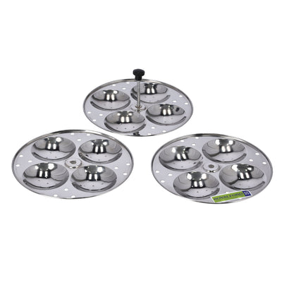 Royalford RF9876 Stainless Steel Idly Stand | 3 Racks Makes 12 Soft Idlis | Mini Hole Mechanism| Balanced Heat Flow | Food Grade| Rust Proof Steamer For  Home Cooking