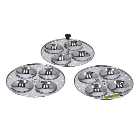 Royalford RF9876 Stainless Steel Idly Stand | 3 Racks Makes 12 Soft Idlis | Mini Hole Mechanism| Balanced Heat Flow | Food Grade| Rust Proof Steamer For  Home Cooking
