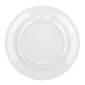 Royalford RF9887 Melamineware Dinner Plate | 8 Inch Elegant White Plate with Bamboo Design | Durable Lightweight Break Resistant Tableware for Daily Dining Serving