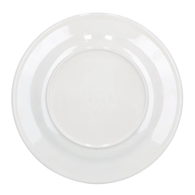 Royalford RF9886 Melamineware Dinner Plate | 10 Inch Elegant White Plate with Bamboo Design | Durable Lightweight Break Resistant Tableware for Daily Dining Serving