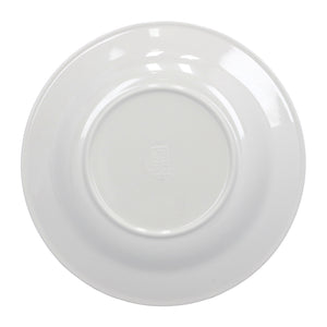 Royalford RF9888 Melamineware Soup Plate | 8 Inch Elegant White Soup Plate with Bamboo Design | Durable Lightweight Break Resistant Tableware for Daily Dining Serving