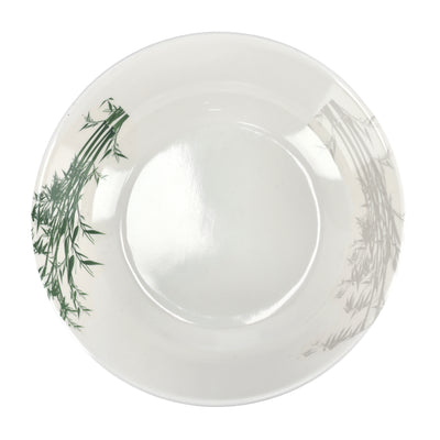Royalford RF9889 Melamineware Serving Bowl | 8.5 Inch Elegant White Bowl with Minimal Green Print | Durable Lightweight Break Resistant Tableware for Daily Dining Serving